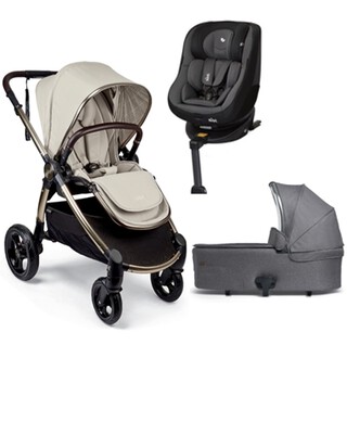 Ocarro Treasured Pushchair & Shadow Grey Carrycot with Joie Spin 360 Ember